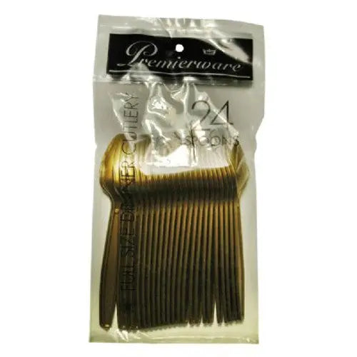 Maryland Plastics P50329GLD Spoons Gold 24/Pack Maryland Plastics