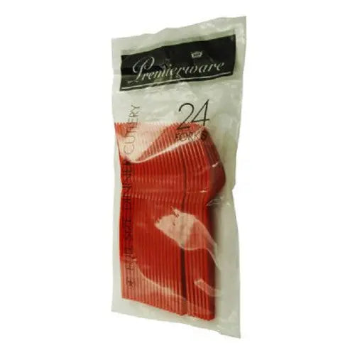 Maryland Plastics P50414RRD Red Forks 24/Pack Maryland Plastics