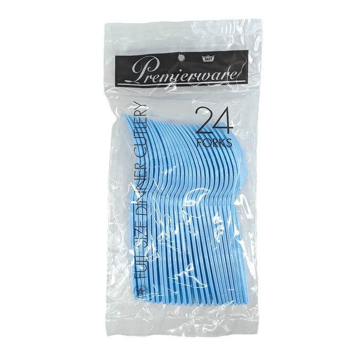 Maryland Plastics P50417FBL Forks Light Blue 24/Pack Maryland Plastics