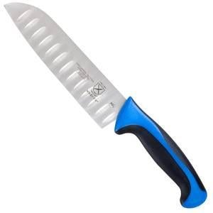 Mercer M22707 7" Millennia Blue Handle Santoku Knife Mercer