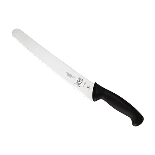 Mercer M23210 10" Millennia Black Handle Wide Wavy Bread Knife Mercer