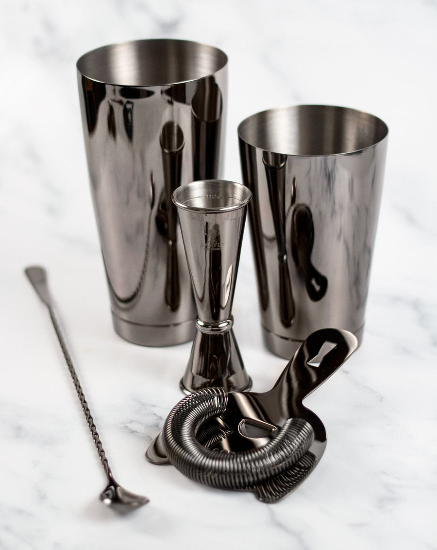 Barfly M37101BK Basic Cocktail Shaker Set in Black Finish