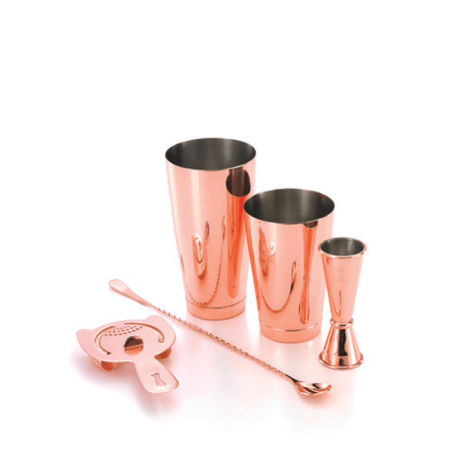 Barfly M37101CP Basic Cocktail Shaker Set in Copper Plated Finish Barfly