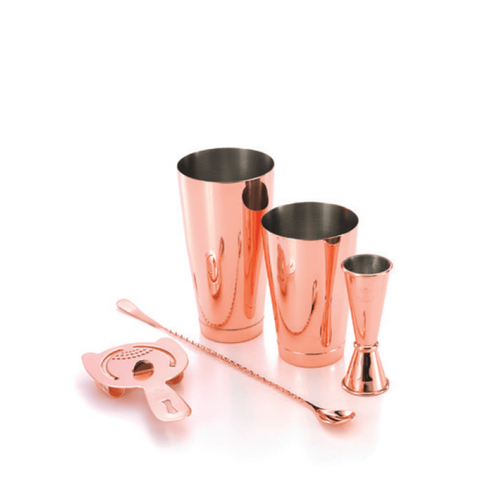 Barfly M37101CP Basic Cocktail Shaker Set in Copper Plated Finish Barfly