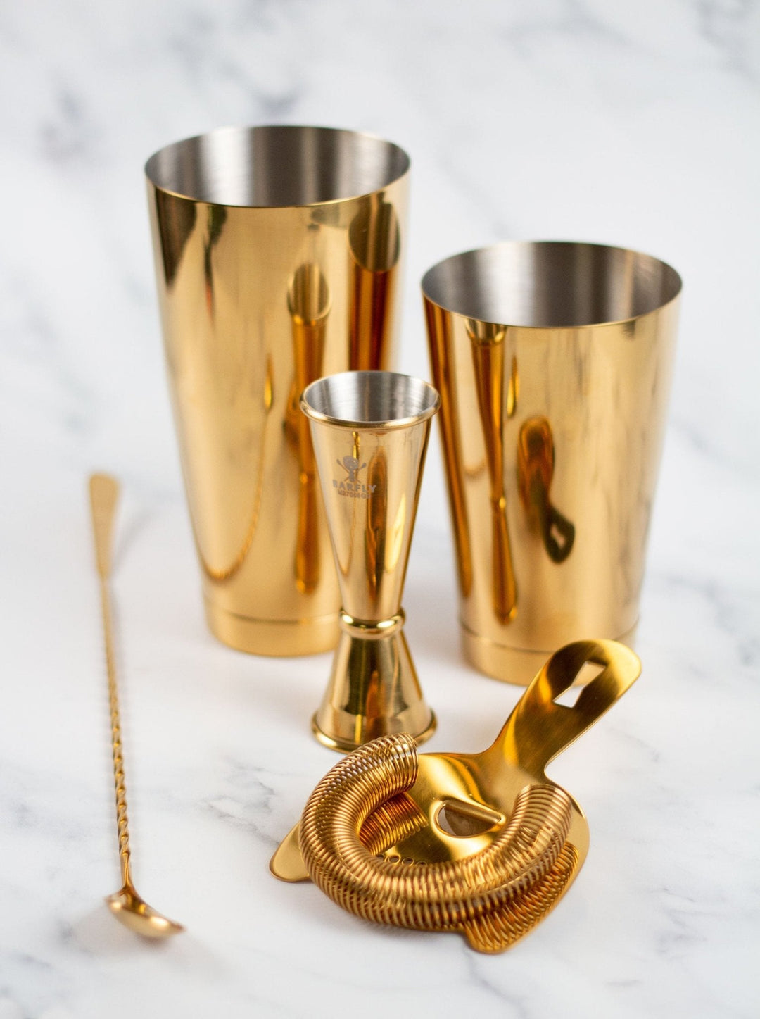 Barfly M37101GD Basic Cocktail Shaker Set in Gold Plated Finish