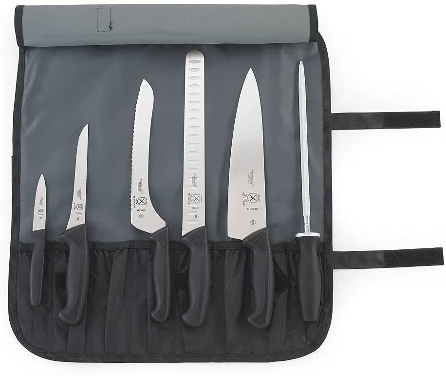 Mercer M4VIC9 7-Piece Culinary Knife Kit With Pocket Case Mercer
