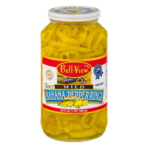 Bell-View Mild Banana Pepper Rings Quart Bell-View