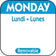 National Checking R101R 1" Monday Square Removable Label - Blue