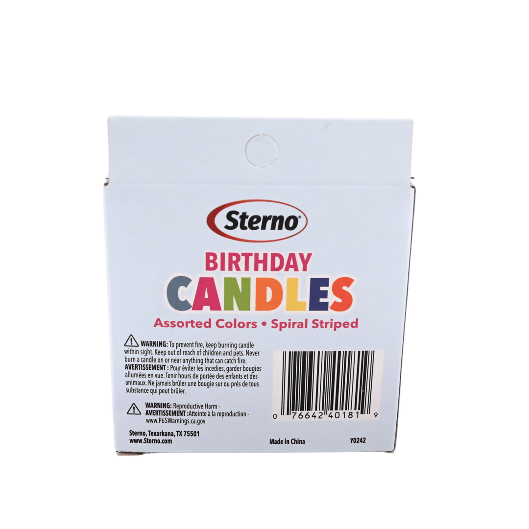 Multi - Colored Spiral Striped Birthday Candles Pack of 36ShopAtDean