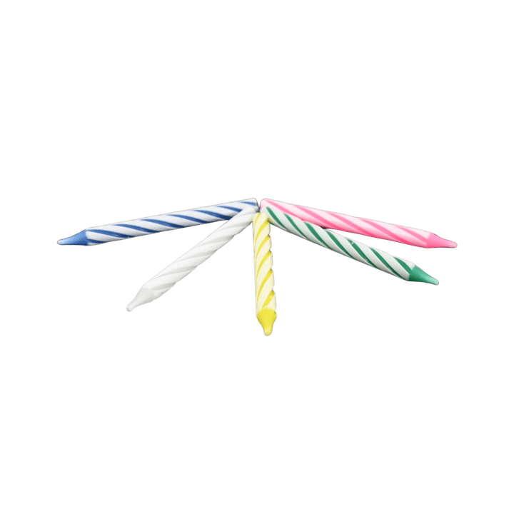 Multi - Colored Spiral Striped Birthday Candles Pack of 36ShopAtDean