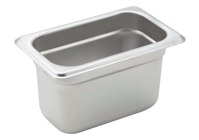 Winco SPJH-904 1/9 Size 4" Stainless Steel Steam Table Pan