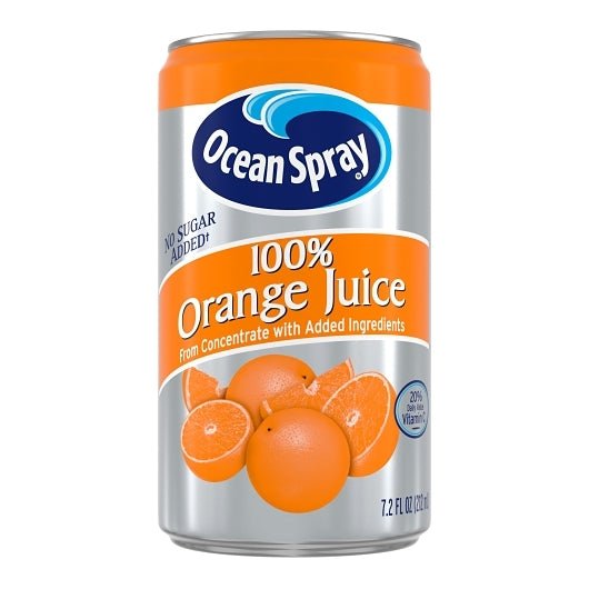 Ocean Spray 100% Orange Juice 7.2 Oz Can 24/Case Ocean Spray