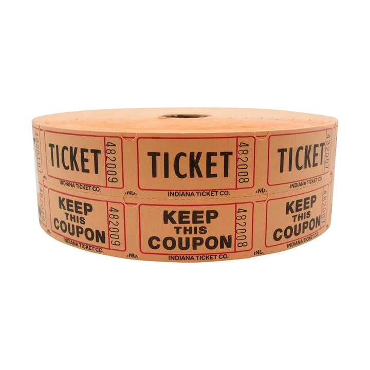 Orange Double Raffle Tickets 2000/Roll ShopAtDean