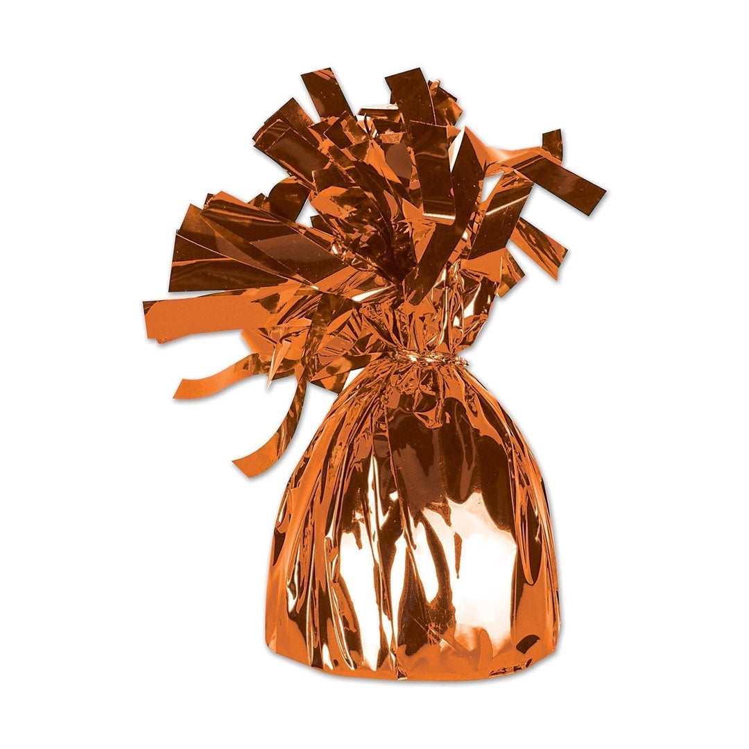 Orange Metallic Wrapped Balloon Weight (50804)