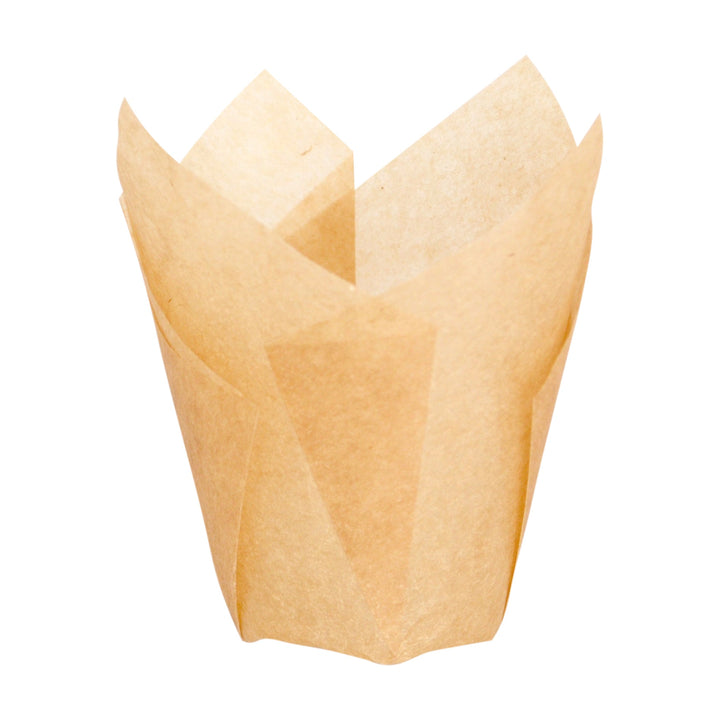 PacknWood 209CPST5M Golden Brown Silicone Tulip 4 oz Baking CupShopAtDean