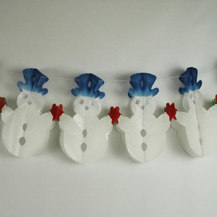 Paper Fantasies 92840 12' Snowman Tissue Garland Paper Fantasies
