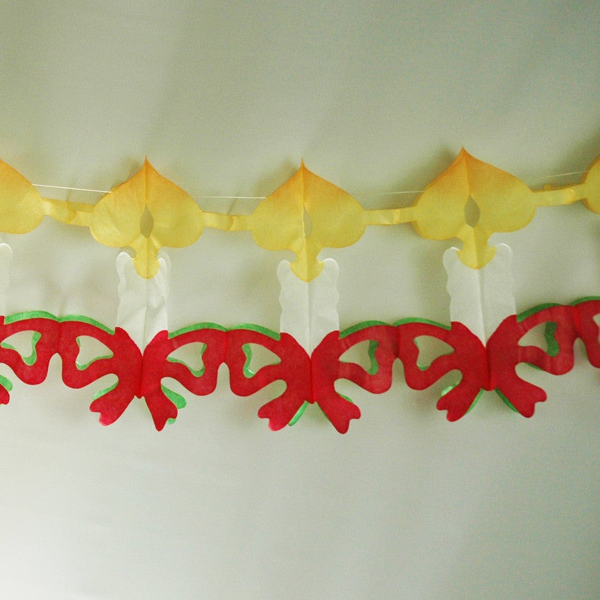 Paper Fantasies 92871 12' Holiday Candle Tissue Garland