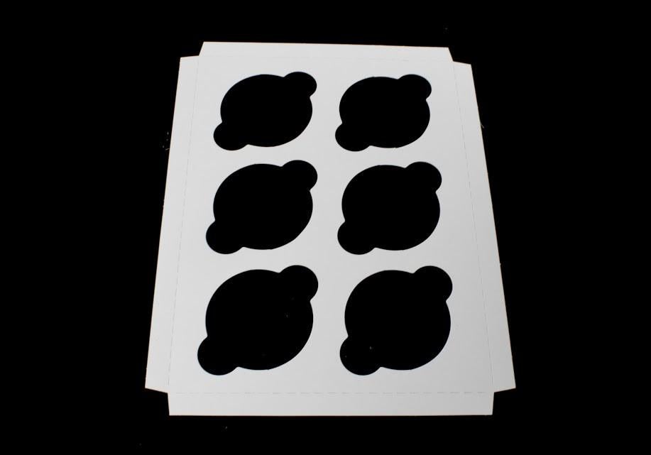 BOXit Paperboard 6-Cup Jumbo Cupcake Inserts BOXit