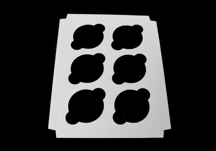 BOXit Paperboard 6-Cup Jumbo Cupcake Inserts BOXit
