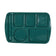 Parade Plastics Green Compartment Tray 10" x 15"