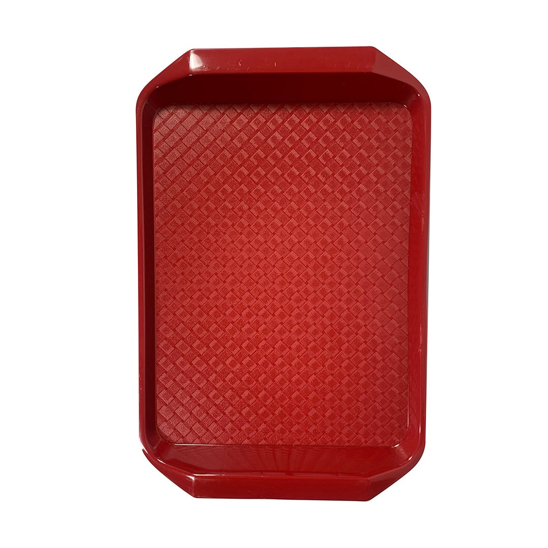 Parade Plastics Red Comfort Grip Handled Fast Food Tray 12" x 17"