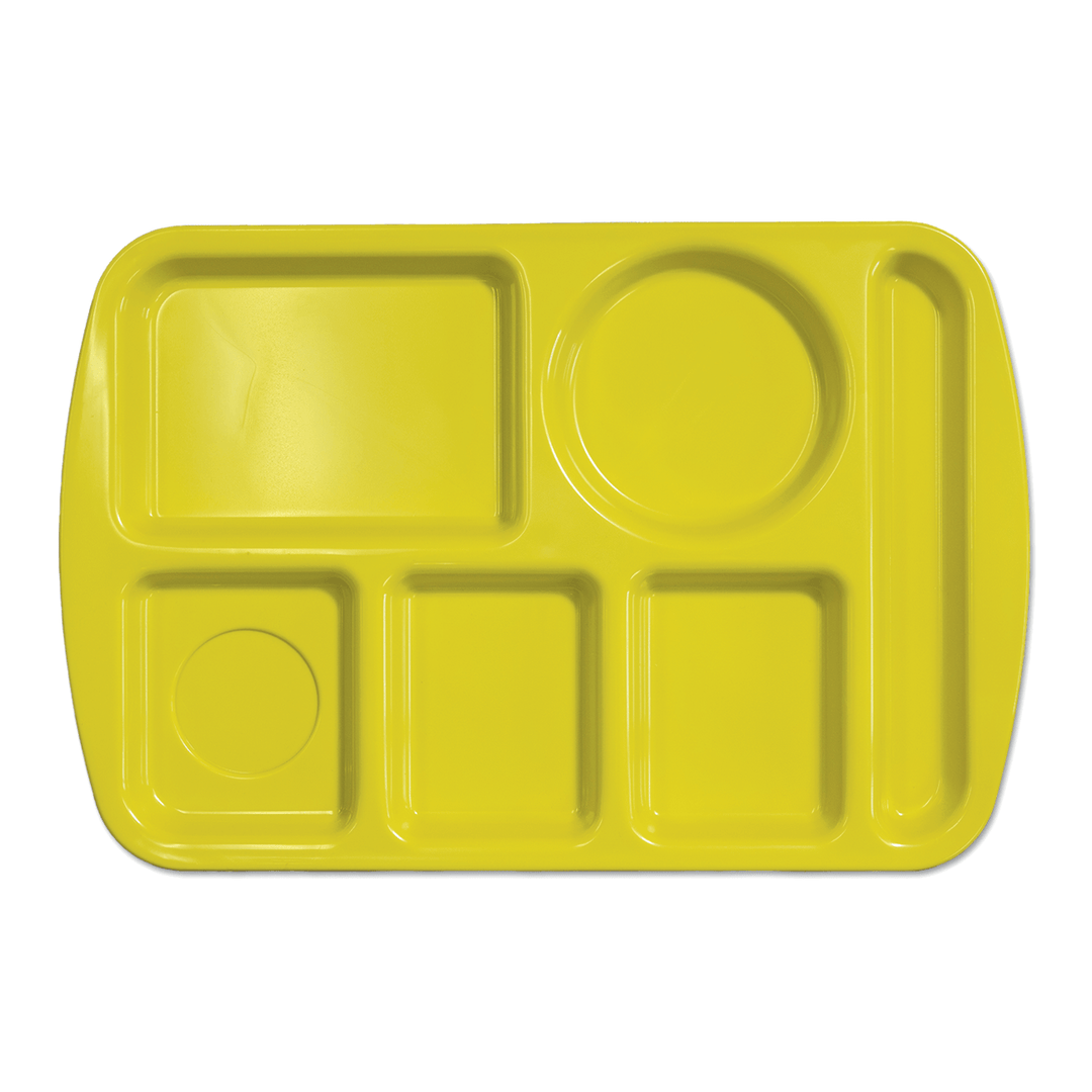 Parade Plastics Sun Yellow Compartment Tray 10" x 15" Parade Plastics