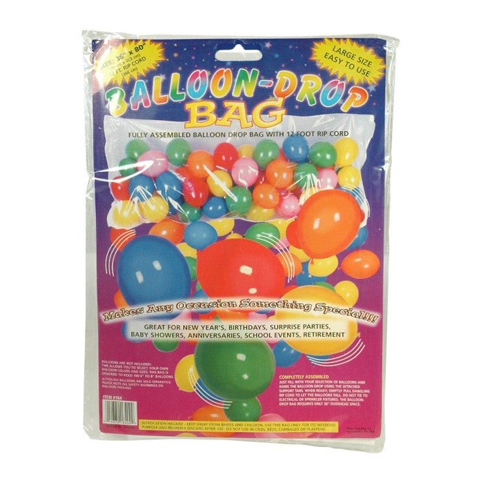 Party Time 164 Balloon-Drop Bag 36" x 80" With Rip Cord