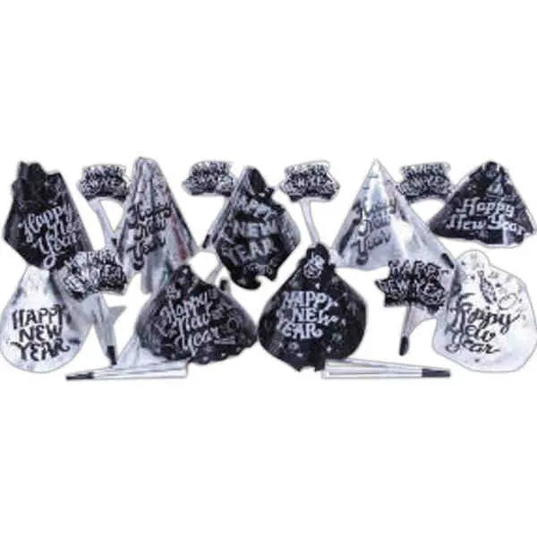 Party Time 296-10 (Black/Silver) Star Light New Year's Eve Party Kit for 10 Party Time