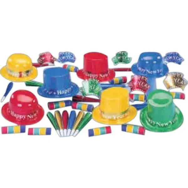 Party Time 354-10 (Assorted) Classic New Year's Eve Party Kit for 10 Party Time