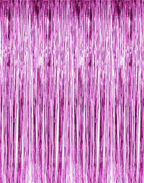 Party Time 4055-Cerise 3' x 8' Pink Metallic Curtain Party Time