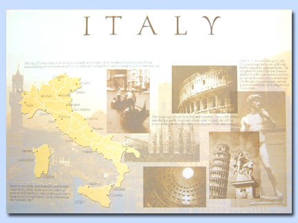 Paterson PG01074 10" X 14" Historic Italy Straight Edge Placemats 1000/CS