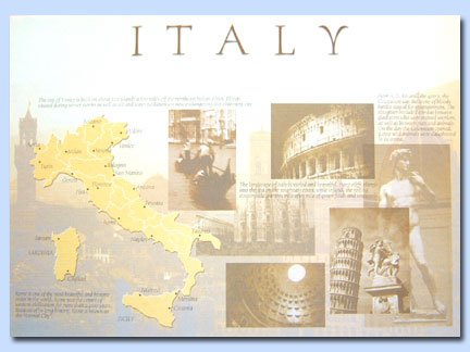 Paterson PG01074 10" X 14" Historic Italy Straight Edge Placemats 1000/CS Paterson