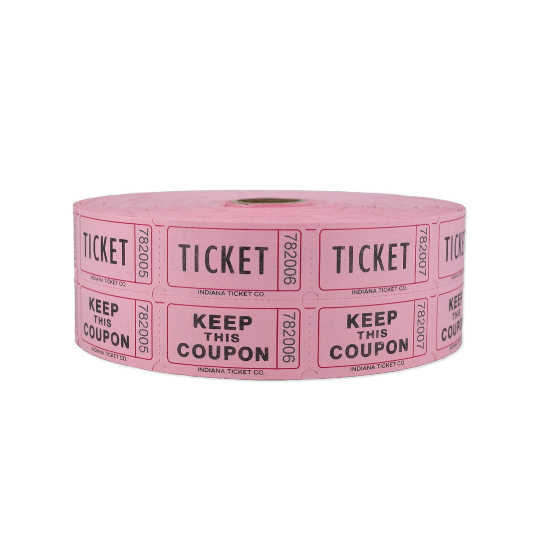 Pink Double Raffle Tickets 2000/Roll