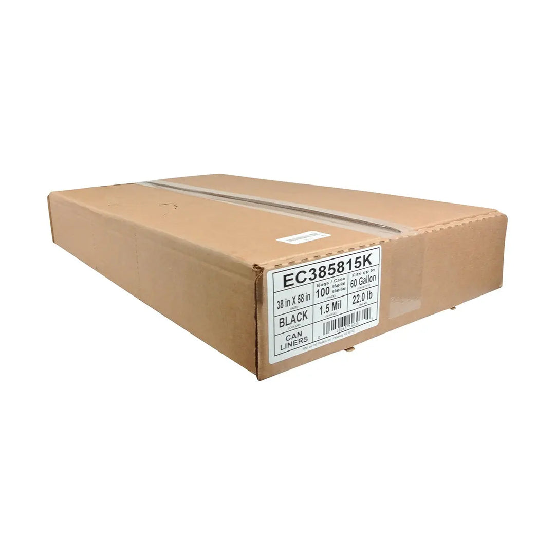 Pitt Plastics EC385815K 38X58 Trash Bag 60 Gallon 100 Case Pitt Plastics