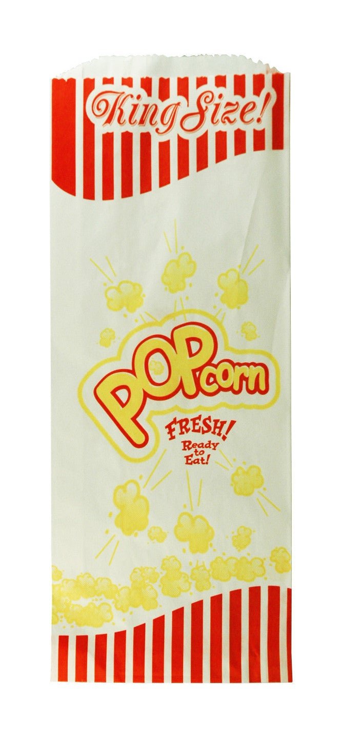 Popcorn Bags 2# Stock Printed White (514)