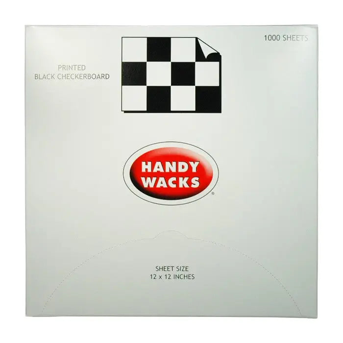 Printed Black Checkboard Deli Wrap 12" x 12" (FDP12BK)
