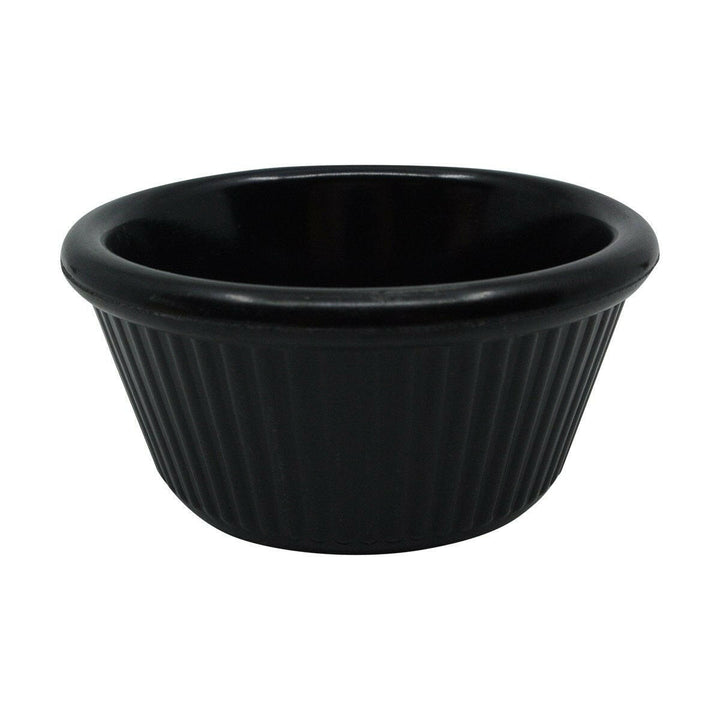 Prolon 9287-BK Black Fluted Ramekin 4 oz Prolon
