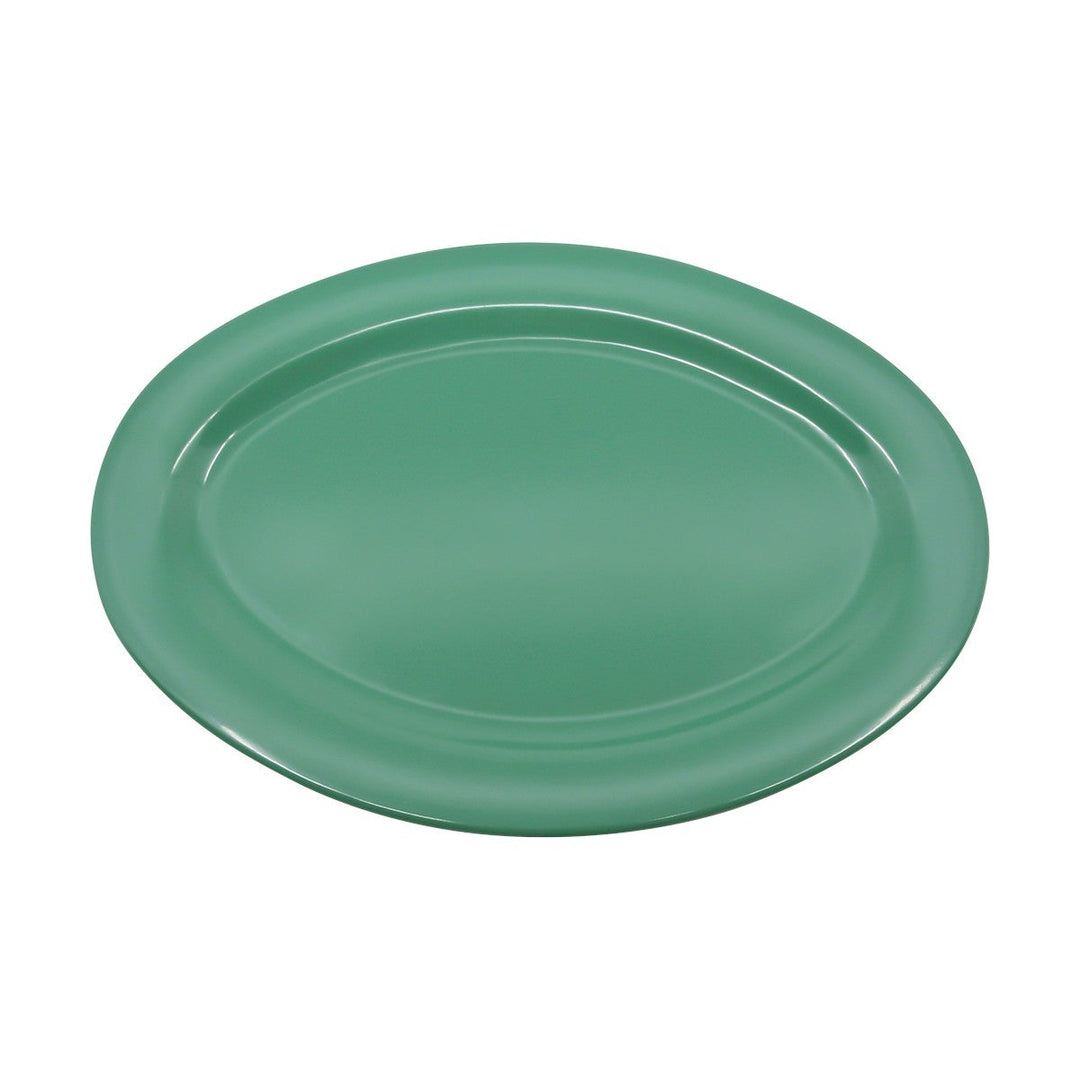 Prolon 9507-G Sagebrush Green Wide Rim Oval Platter 11.5"