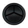 Prolon 9928-BK Black Narrow Rim Compartment Plate 8.75"