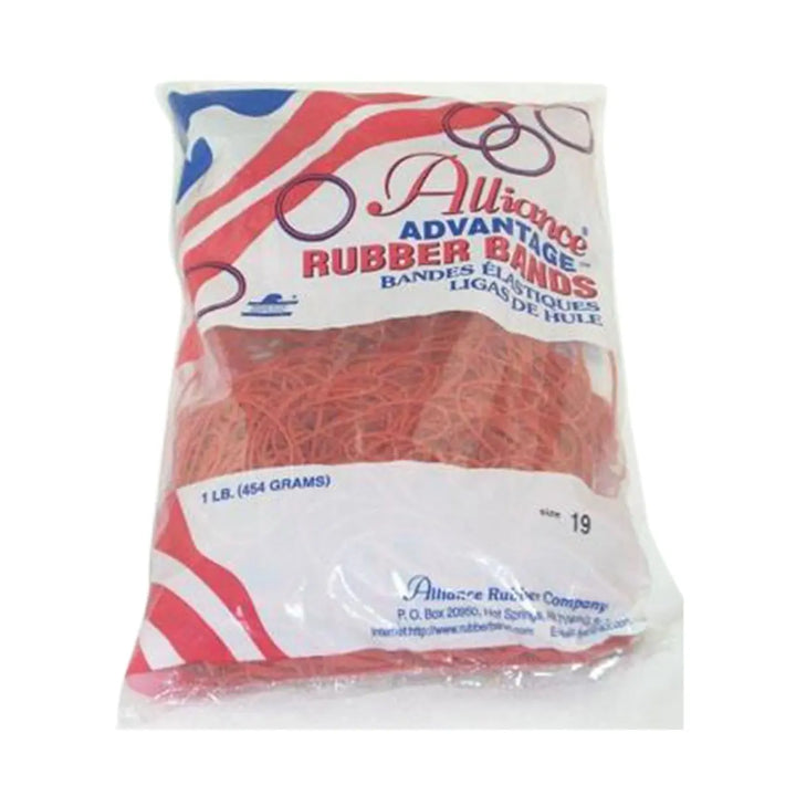 Red Advantage #19 Rubberbands 1Lb/Bag Alliance Rubber Company