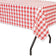 Creative Converting Red Gingham 54" X 108" Plastic Table Cover
