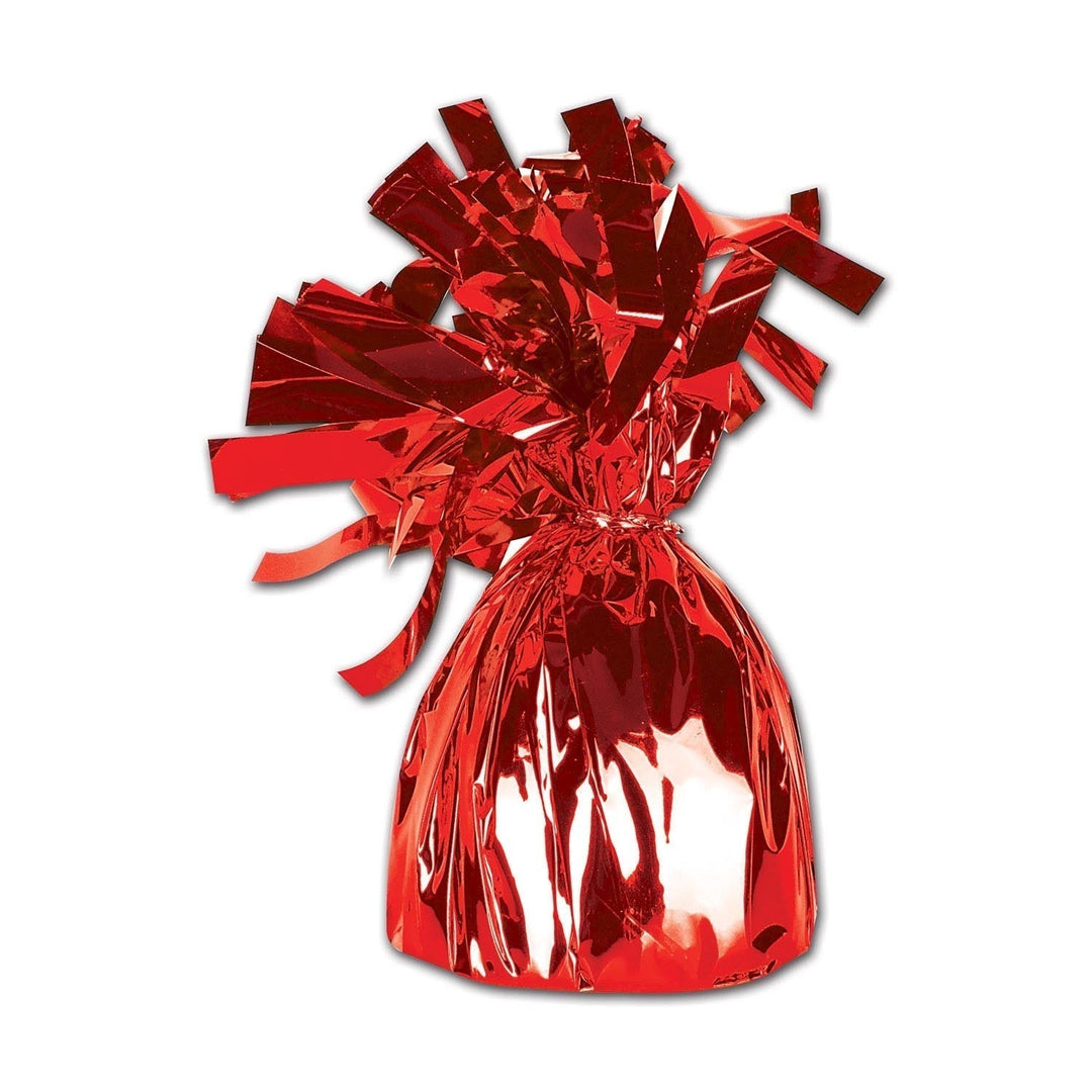 Red Metallic Wrapped Balloon Weight (50804)