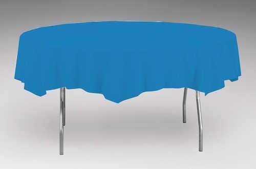 Round Cobalt Blue 82" Paper Table Covers