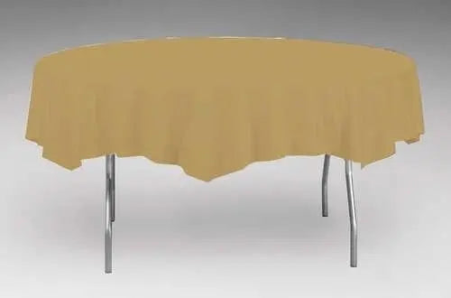 Creative Converting Round Gold 82" Paper Table Covers Creative Converting