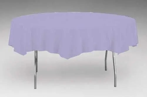 Creative Converting Round Lavender 82" Plastic Table Covers Creative Converting