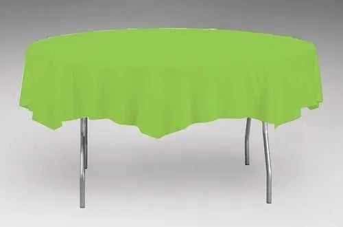 Creative Converting Round Lime 82" Plastic Table Covers Creative Converting