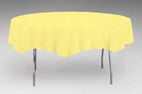 Creative Converting Round Mimosa Yellow 82" Paper Table Covers Creative Converting
