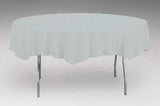 Creative Converting Round Silver 82" Plastic Table Covers