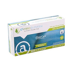 AmerCareRoyal Hybrid 3699-4 Synthetic Powder Free Extra Large Gloves AmerCareRoyal