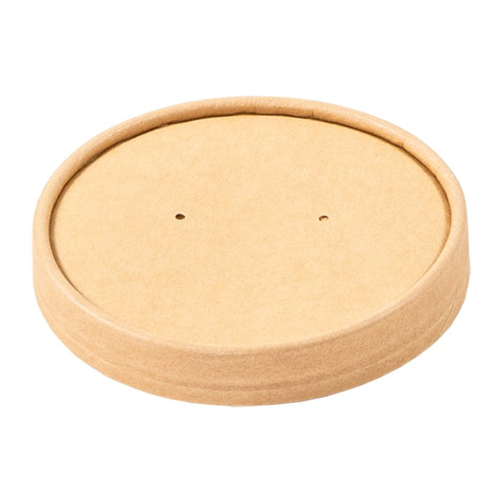 AmerCareRoyal PFC12NCOM 12 Oz Kraft Paper Food Container with Lid